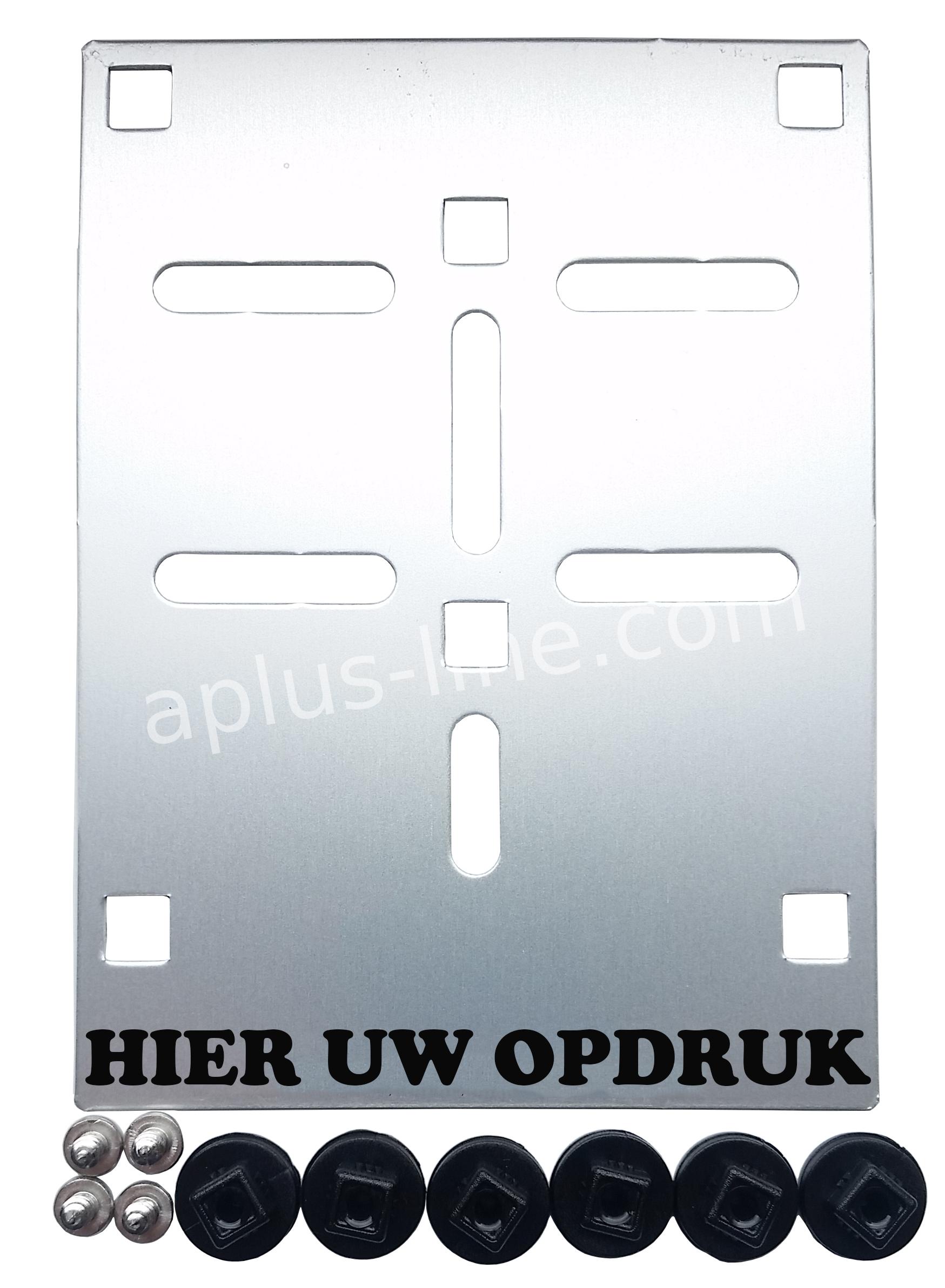 KENTEKENPLAATHOUDER KLASSE A/B ALUMINIUM BELGIE - BEDRUKT