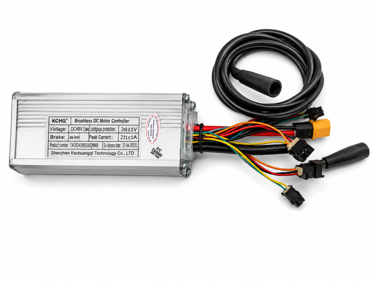 CONTROLLER UNIT 48V 500W MOTOR FATBIKE V8 - RODE KABEL