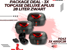 PACKAGE DEAL - 3X TOPCASE DELUXE APLUS 28 LITER ZWART (3X 4002C28)