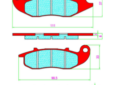 REMBLOKSET ALPHA NIU N1S VOOR HONDA CBF 125 CBR 125 (GEEN E-MARK)