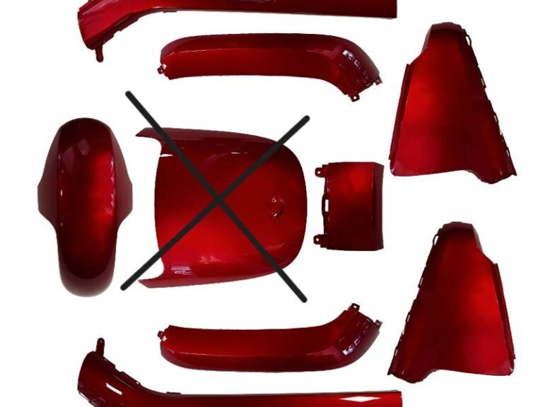 PLAATSET APLUS PASSEND OP SEGWAY  E-110 / E-125 9-DELIG CANDY RED (ZONDER VOORKAP)
