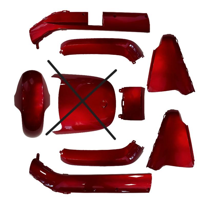 PLAATSET APLUS PASSEND OP SEGWAY E-110 / E-125 9-DELIG CANDY RED (ZONDER VOORKAP)