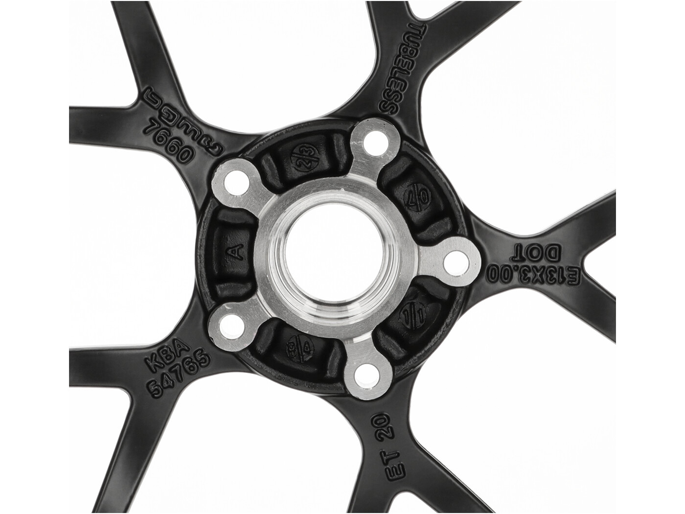 Voorwiel/achterwiel Bgm Pro Pro Sport (zie Opmerking) 13 Inch Mat Zwart Gts 250cc, Gts 300, Gts 310, Gtv, Gts 125cc Bgm7660mb - Afbeelding 6