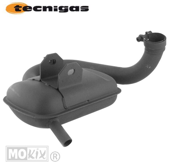 Uitlaat Vespa PX200/RALLY 200 Zwart Tecnigas