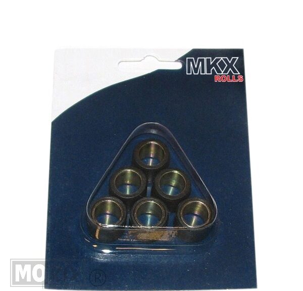 Rollenset (6) 19x15.5 MKX  9.6gr