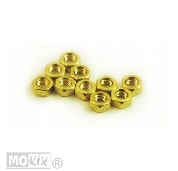 Messing Moer M6 STD 10stuks - Bollard