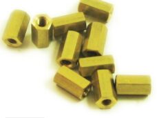 Messing Moer M6 Verbindingsmoer 10stuks - Bollard