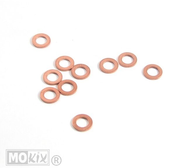 Rood-Koperen Ring  8x14mm  10stuks - Bollard
