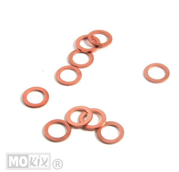 Anel de cobre vermelho 12x18mm (10) - Poste de amarração