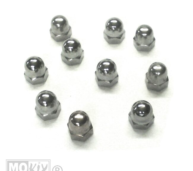 Moer M 6 x1.00 Dopmoer Chroom 10stuks - Bollard