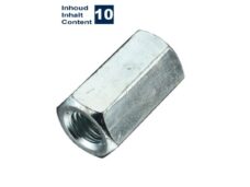Moer M 6 Verbindingsmoer Elvz. 25mm 10stuks - Bollard