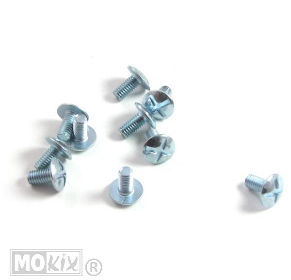 Schroefset M6x12 Platbek Elvz 10stuks - Bollard
