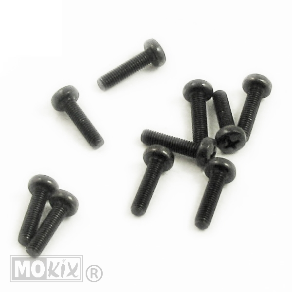 Metaalschroef M5x20 Kruiskop Zwart 10stuks - Bollard