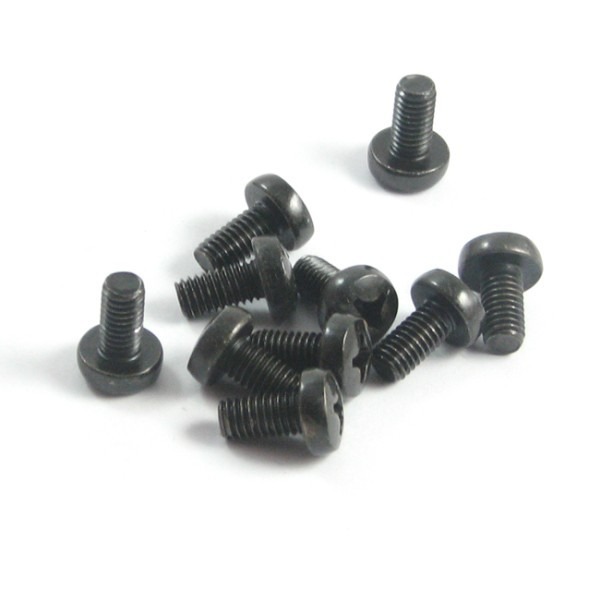 Metaalschroef M6x12 Kruiskop Zwart 10stuks - Bollard