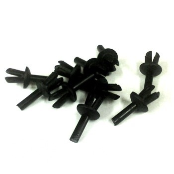 Tiknagel Kunststof Zwart 5.0mm 10stuks - Bollard