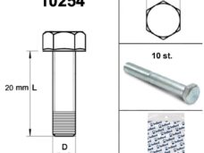 Bout M 6x 20 Elvz 8.8 10stuks - Bollard
