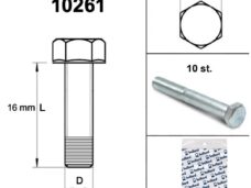 Bout M 8x 16 Elvz 8.8 10stuks - Bollard