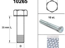 Bout M 8x 35 Elvz 8.8 10stuks - Bollard