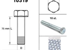 Bout M 6x 75 Elvz 8.8 10stuks - Bollard