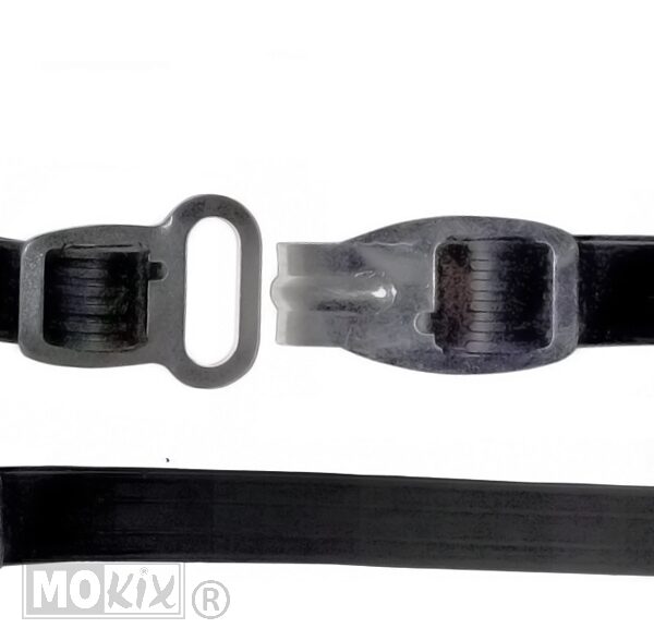 Pasek do bagażnika cienki 45 cm, haczyk/oczko, czarny Bibia