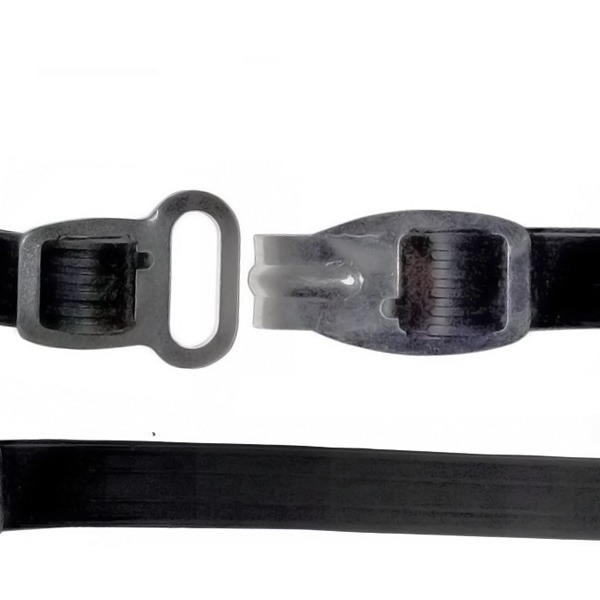 Kofferrekbinder DUN 45cm Haak/OOG Zwart Bibia