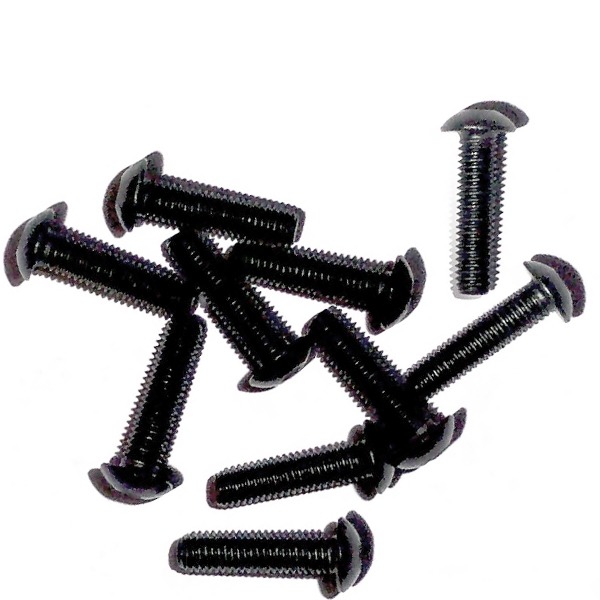 Metaalschroef M5x20 Zwart Inbus Bolkop 10stuks - Bollard