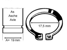 Circlip Uitwendig 19mm 10stuks - Bollard