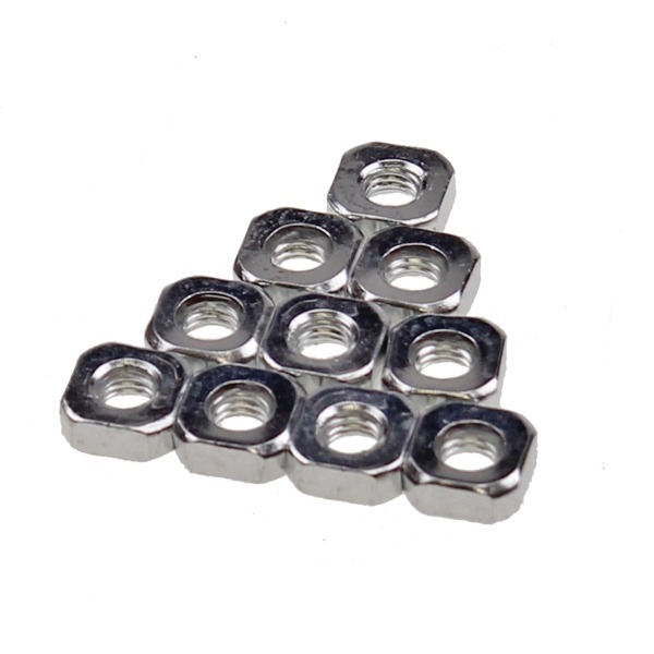 Vierkante Moer M6 12x12x5 (10) - Bollard