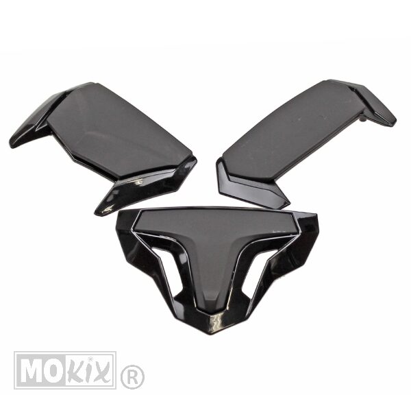 Afdekkapjes Atom MAT Zwart SET - MT Helmets