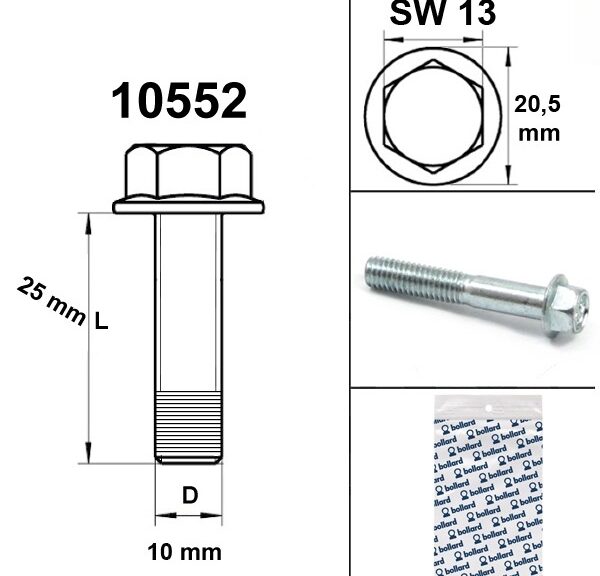 Flens Bout M10x1.50x25 Blank (1) - Bollard