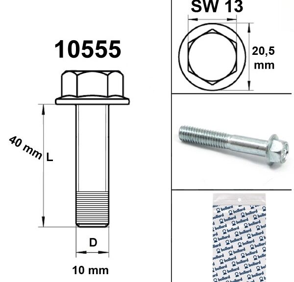Flens Bout M10x1.50x40 Blank (1) - Bollard
