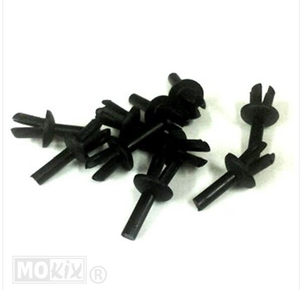 Tiknagel Kunststof Zwart 6.0mm 10stuks - Bollard