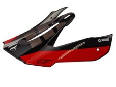 Helm Klep Falcon Warrior WIT/Zwart/Rood - MT Helmets