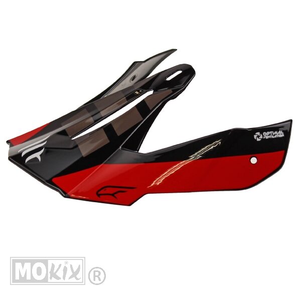 Helm Klep Falcon Warrior WIT/Zwart/Rood - MT Helmets