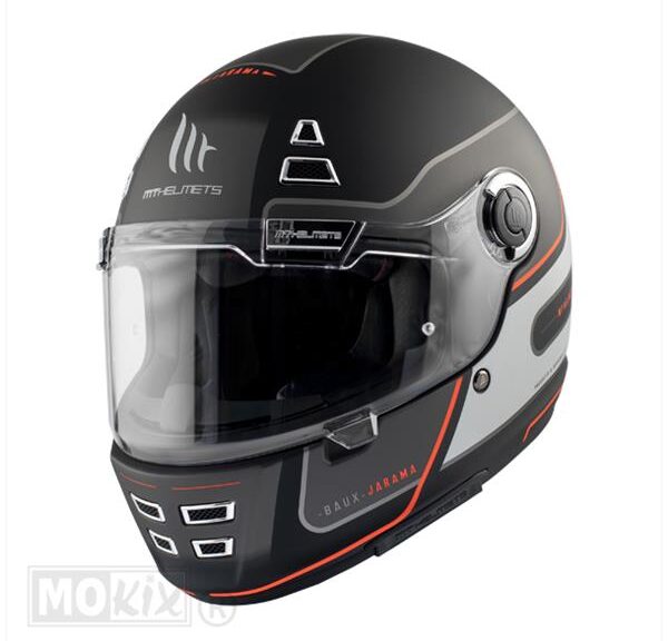 Helm Jarama SV Baux MAT Zwart/Rood     L - MT Helmets