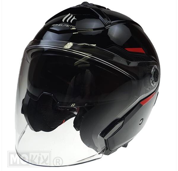 Helm JET Cosmo SV Glans Zwart       XS / Kids L - MT Helmets