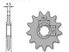 Voortandwiel MIN AM345/APR Classic 415 13t IGM