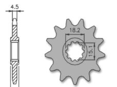 Voortandwiel MIN AM345/APR Classic 415 13t IGM