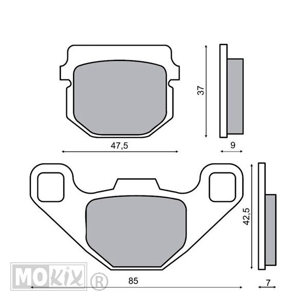 Remblokset IGM (Peugeot Buxy/PGO/Suzuki) ECE R-90