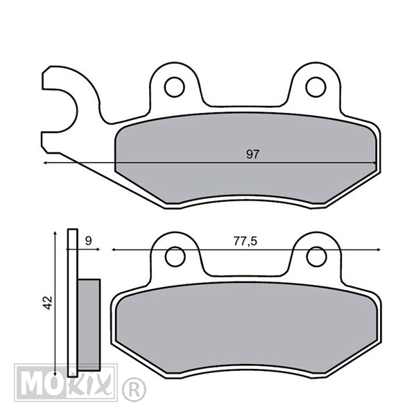 Remblokset IGM (Honda/Kymco/TGB) Voor ECE R-90