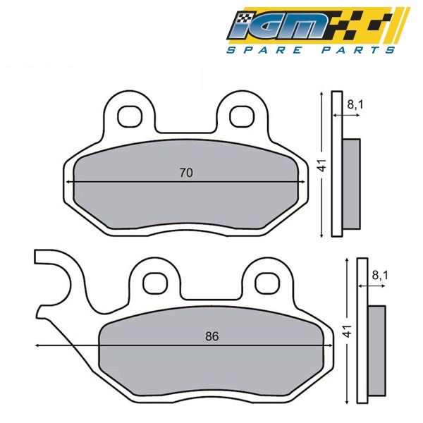 Remblokset IGM (SYM/PGO/Rieju) ECE R-90