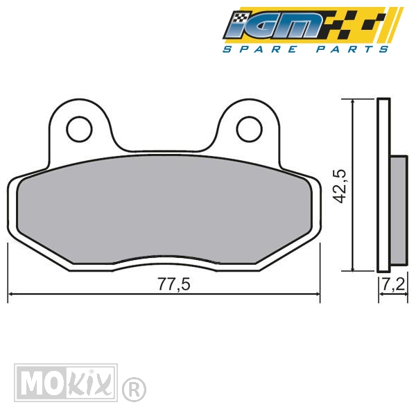 Remblokset IGM (China/NSR/MBX/Kymco/Peugeot) CE