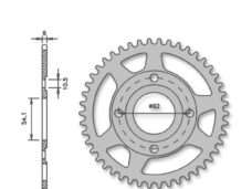 Achtertandwiel Yamaha TZR (420) 54.1mm 4g 42t IGM
