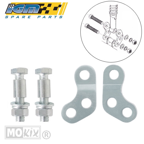 Schokbrekerverhoger UNI Mono ALU 12mm IGM