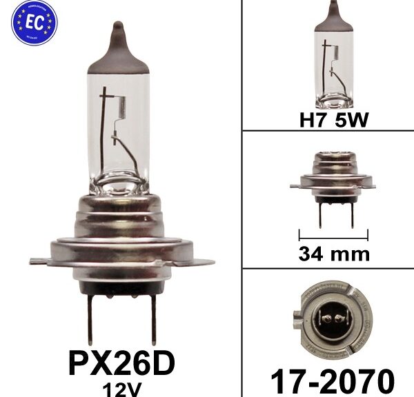 Lamp PX26D H7 12V 55W Flosser CE Keur (1)