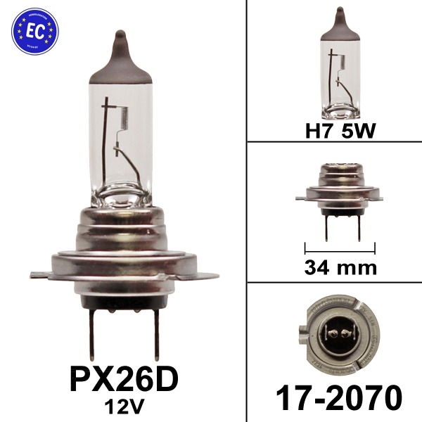 Lamp PX26D H7 12V 55W Flosser CE Keur (1)