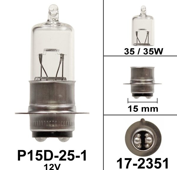 Lamp P15D-25-1 12V 35/35W Flosser Halogeen (1)