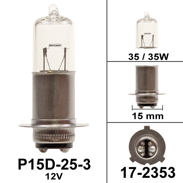 Lamp P15D-25-3 12V 35/35W Flosser Halogeen (1)