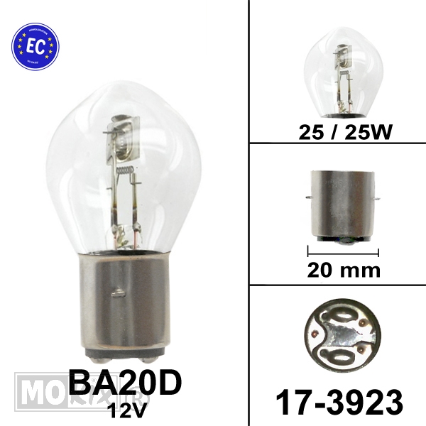 Lamp BA20D 12V 25/25W Flosser CE (1)