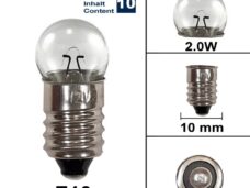 Lamp E10 12V 3.0W Flosser (10)